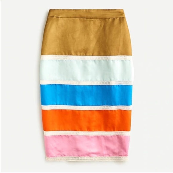 J. Crew Dresses & Skirts - J.Crew Crochet ribbon skirt in colorblock